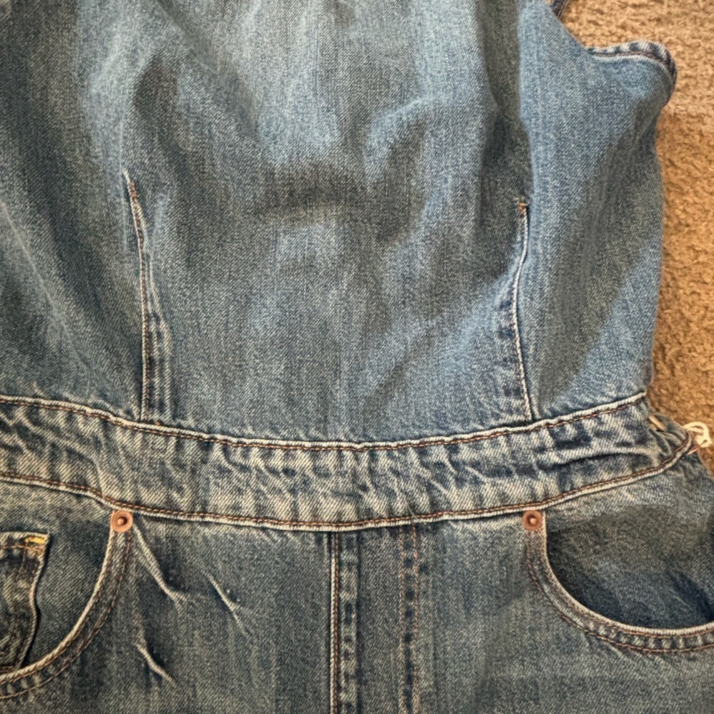 Denim Halter Jumpsuit - Picture 5 of 9